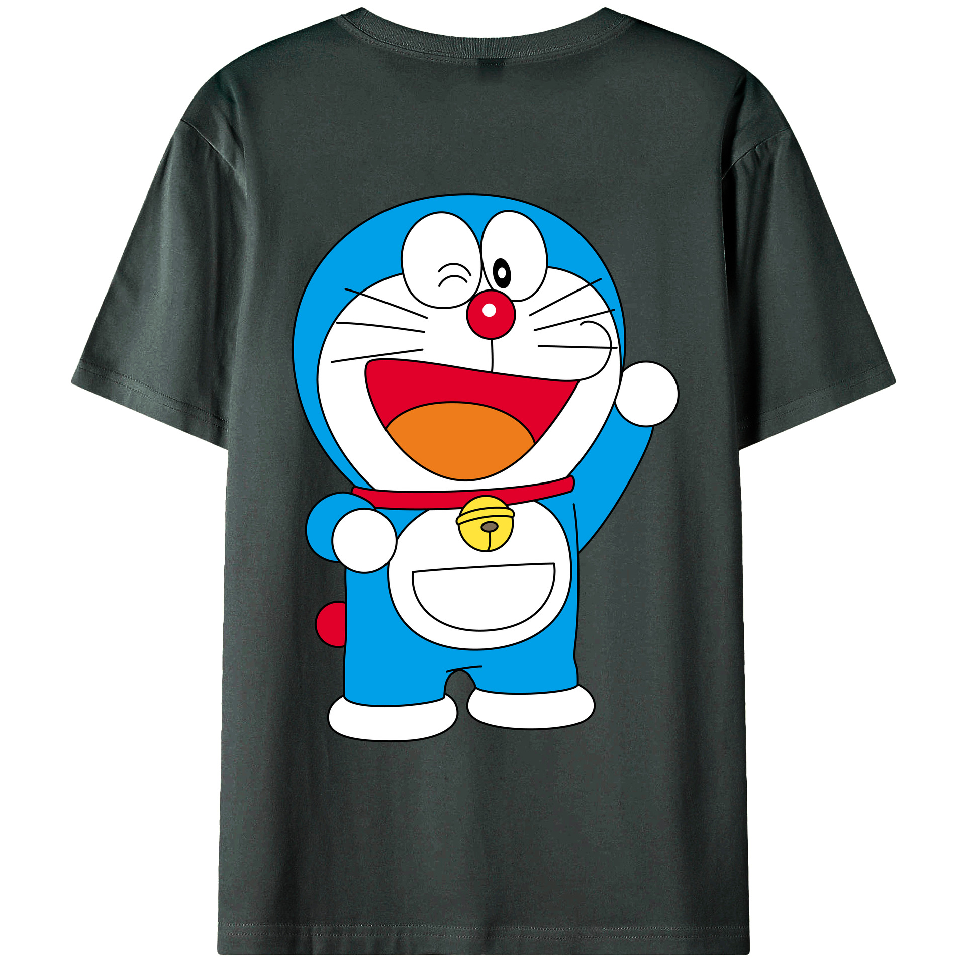 （画像用） ドラえもん Doraemon 綿100％ メンズ半袖Tシャツ（バックプリント） 通気性